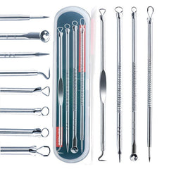RKPM HOMES Blackhead Remover | Pimple Comedown Extractor Tool with Case | Whitehead Popping | Treatment for Blemish | Zit Removing for Nose Face Skin | Remover Tools Kit - Set of 4