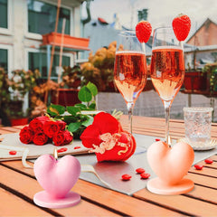RKPM HOMES Candle Mold I 3D Fondant Silicone Heart Shape with Base Scented Wax Mould I Succulent Molds | Handmade Candles Making | for Mousse Dessert Soap Cake DIY Decorating