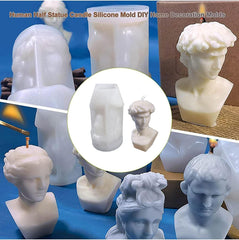 RKPM HOMES Body Shape Candle Molds I 3D Fondant David Portrait Shape Silicone Epoxy Mould I for DIY Handmade Ornament Chocolate Cake Décor Aromatherapy Soap Resin Art Craft Home Decoration (A)