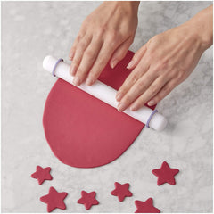 RKPM HOMES Fondant Rolling Pin with Rings | Non-Stick Removable Ring Adjustable Plastic Dough Roller | for Cookies Cake Biscuit Pastry Tarts Pasta Noodle Dumpling Dough | Cake Making Tool (9 in)