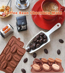 RKPM HOMES Chocolate Mould I 3D Fondant Coffee Bean Shape Silicone Candy Mold Tray I for Handmade DIY Jelly, Cakes Dessert, Pastry, Polymer Clay, Muffin Cookies, Cupcake, Decoration Tools – 7 Cavity