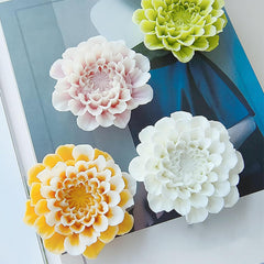 RKPM HOMES Flowers Candle Mold I 3D Fondant Peony Flower Shape Silicone Scented Wax Mould I Succulent Molds for DIY Handmade Ornament Cake Décor Aromatherapy Soap Resin Art Craft Home Desktop Décor