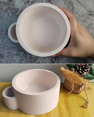 RKPM HOMES Candle Holder Vase Resin Mold with Match Holder I 3D Large Round Vessels Silicone Epoxy Casting Mould I Concrete Molds for DIY Handmade Storage Box Plaster Art Crafts Flower Plant Holder