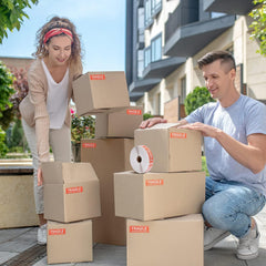 Pacific Mailer Fragile Stickers 1" x 3" Fragile Handle with Care Warning Packing Shipping Label with Self Adhesive for Moving, Shipping [1000 Labels Per Roll]