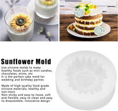 RKPM HOMES Keychain Mold I Sunflower Shape with Hole Silicone Epoxy Mould I for Handmade DIY Pendant Necklace Jewelry, Resin Casting, Chocolate, Cake Décor Art Craft Making (Without Hole)