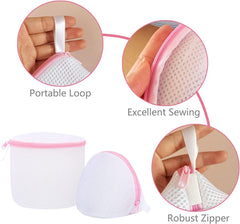 RKPM HOMES Mesh Garment & Laundry Bag I Bags with Zipper I Double Layer Washing Bag for Washing Machine Lingerie Washer I for Women Girl Bra Underwear Socks Stockings Travel – Triangle Shape (Orange)
