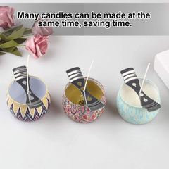 RKPM HOMES Metal Candle Wick Holder | 3 Holes Stainless Steel Wick Centering Devices | Clips for DIY Candle Making Decorating Art Cakes Crafts | Silver - Set of 10