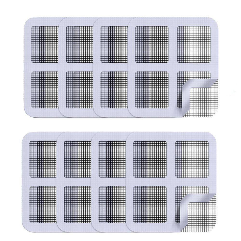 RKPM HOMES Mosquito Net Repair Fix Tape Patch Adhesive Fixing Square(Set Of 2), 10 Cm, Grey