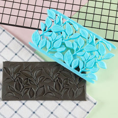 RKPM HOMES Cake Fondant Embossing Mould, Lace Flower Cookie Cutter Set, Diamond Shaped Biscuit Molds, Cake Fondant Cupcake Decorating Tool(Leaves Shape)