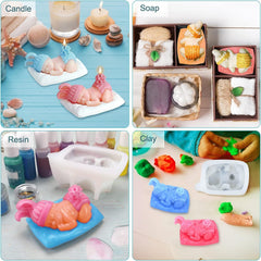 RKPM HOMES Sleeping Baby with a Pillow Design Fondant Mold I 3D Newborn Christening Silicone Mould I for DIY Handmade Cake Décor Polymer Clay Candy Cookies Muffin Soap Resin Wax Candle Making (Thick)