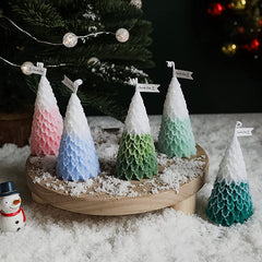 RKPM HOMES Christmas Tree Candle Mould I 3D Fondant Silicone Scented Wax Mould I Succulent Molds | Handmade Candles Making | for Mousse Dessert Soap Cake DIY Decorating (Leafy Pine)