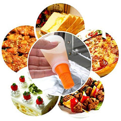RKPM Set of 8 Silicone Cooking Oil Bottle with Basting Brush (Assorted Colour)