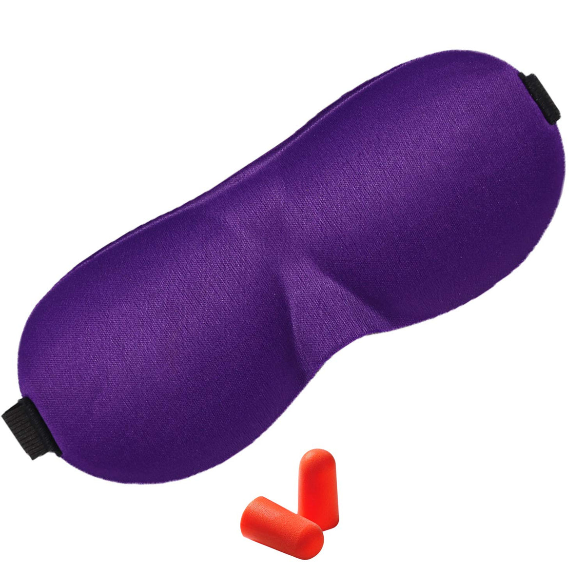 RKPM Polyurethane Sleep Mask-Lightweight & Comfortable Super Soft Adjustable 3D Contoured Eye Masks For Sleeping, Travel, Shift Work, Naps, Night Blindfold Eyeshade With Ear Plug (Purple) 2Pcs