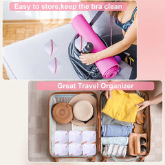 RKPM HOMES Mesh Garment & Laundry Bag I Bags with Zipper I Double Layer Washing Bag for Washing Machine Lingerie Washer I for Women Girl Bra Underwear Socks Stockings Travel – Triangle Shape (Orange)