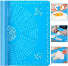 RKPM Homes Baking Mat | Non-Stick Fondant Rolling Silicone Mat | Chapati Atta Kneading Mat | Reusable Pastry Heat-Resistant BPA Free | Stretchable for Kitchen Roti Chapati Cake Pad (Red)