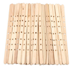 RKPM HOMES Wooden Candle Wick Holder Stick with 7 Hole I Centering Devices Wick Bars I Natural Environmentally Friendly I for Handmade Soy & Beeswax Candle Making Wedding Party Home Décor - 100Pcs