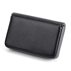 RKPM Stylish Pocket Sized Stitched Leather Visiting Card Holder for Keeping Business Cards and More - Black