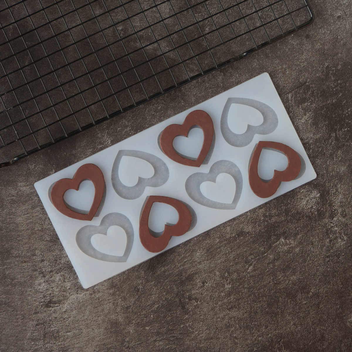RKPM HOMES Mini Silicone Chocolate Insert Mould Cake Decoration Mould Decor Mould (8 Love Insert)