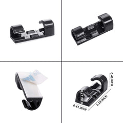 RKPM HOMES Cable Clips Organizer Self-Adhesive Drop Wire Holder Cord Management Clip (Black 40)