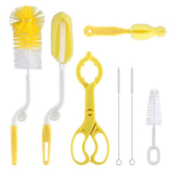 RKPM HOMES Bottle Brush-360 Rotation Bottle Cleaner Baby Bottle Brush Water Bottle Brush Kit 7 In 1 Nylon Sponge Brush Blue-7Pcs Set