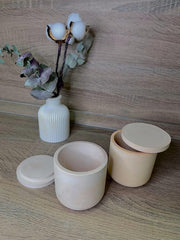 RKPM HOMES Box Resin Molds I Concrete Round Long Silicone Epoxy Casting Mould with Lid I for DIY Handmade Necklace Earring Art Crafts Jewelry Storage Box Ring Trinket Container Decorations (Smooth)