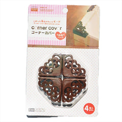 RKPM Silicone Hollow Out Style Furniture Desk Corner Protector Child Proof Corner Safety Bumpers Baby Toddler Corner Guards (8 Pcs Brown)