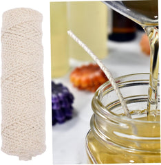 RKPM HOMES Candle Wick I Cotton String Thread Roll I Pre Waxed Wicks I Eco-Friendly I for DIY Handmade Soap Making, Arts & Crafts I Candle Making Accessories – Ivory (50 Wire 85 Meters)