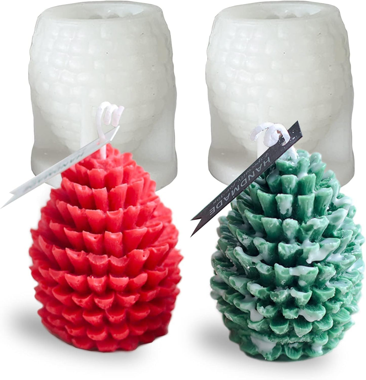 RKPM HOMES Candle Mold I 3D Fondant Silicone Scented Wax Mould I Special for Christmas Succulent Molds for DIY Handmade Aromatherapy Ornament Soap Cake Décor, Resin Art Craft (Pine Cone)