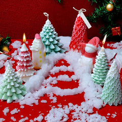 RKPM HOMES Christmas Tree Candle Mold I 3D Fondant Silicone Scented Wax Mould I Succulent Molds | Handmade Candles Making | for Mousse Dessert Soap Cake DIY Decorating (Luo Ye)