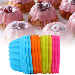 RKPM HOMES Jelly Silicone Baking Cups Pumpkin Silicone Molds for Jelly Nonstick Fancy Dessert Mold - Bpa Free Jello and Mini Cakes Molds Size 5.7 x 4 x 3 CM (6 Pcs)