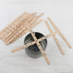 RKPM HOMES Wooden Candle Wick Holder Stick with 7 Hole I Centering Devices Wick Bars I Natural Environmentally Friendly I for Handmade Soy & Beeswax Candle Making Wedding Party Home Decor