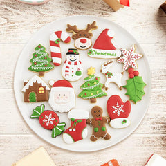 RKPM HOMES Chocolate Mould I 3D Christmas Tree Santa Clause Snowflake Snowman Shaped Silicone Mold I for DIY Handmade Cake Décor Candy Jelly Ice Cube Polymer Clay Candle Gummy Muffin Soap - 25 Cavity