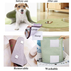 RKPM HOMES Square Double-Sided Hook Loop I Multipurpose Self Adhesive Tape I Anti Curling Velvet Loop I Interlocking Stickers for Carpet, Couch Cushion, Sofa Picture Hanging – 30 X 60 (White - 10 Pcs)