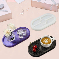 RKPM HOMES Resin Molds I Silicone Oval Shape UV Epoxy Deep Casting Tray I Ashtray Mould for Homemade Ornament DIY Art Crafts Jewelry Storage Box Ring Trinket Container Home Table Decoration (Large)