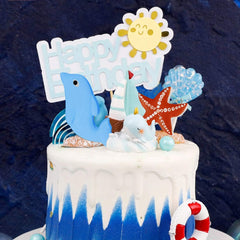 RKPM HOMES Marine Beach Theme Chocolate Fondant Mold I 3D Aquatic Animal Shape Silicone Candy Mould I for DIY Handmade Jelly Cakes Dessert Pastry Polymer Clay Muffin Soap Resin Cupcake Décor (Large)