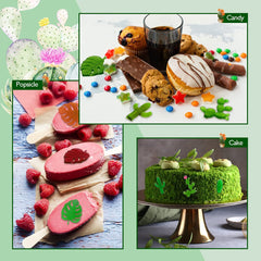RKPM HOMES Tropical Leaf and Cactus Shape Chocolate Mould | 3D DIY Fondant Silicone Candy Mold | Baking Tools for Cake Chocolate Candy Ice Jelly Soap | Cake Baking Moulds | Bakeware Molds – Grey