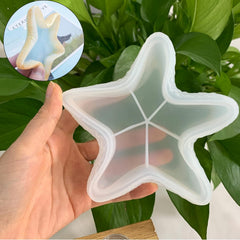 RKPM HOMES Starfish Box Resin Mold I 3D Sea Shell Silicone Silica Gel Epoxy Casting Craft Mould Tray I for DIY Homemade Ornament Jewelry Storage Trinket Container Candle Flower Pot Holder Home Décor
