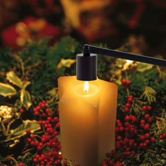 RKPM HOMES Stainless Steel Candle Snuffer I Candle Extinguisher Cover with Long Handle & Straight Tube I for Putting Out Candle Flame Safely I Candle Accessory I Black - Type B