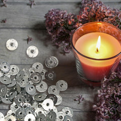 RKPM HOMES Metal Sustainer Tabs I Candle Wick Tabs I Candle Making Supplies I for Homemade DIY Candle Making Decorating Art Craft I Candle Accessory I 12.5 mm – Pack of 100