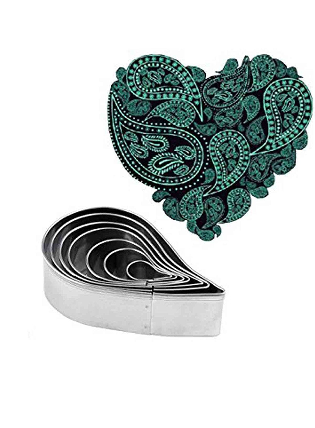 RKPM 7 PCS Cake Decorating Flowers Austin Rose Cutter Set Fondant Decor Kit Sugarcraft Modelling Tools S Steel