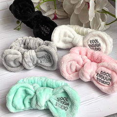 RKPM Girls Hair Band Wash Face Bath Spa Makeup Wrap Rabbit Ears Headband Soft Elastic (Pink)