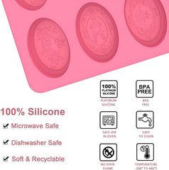 RKPM HOMES 6 Cavities Silicone Soap Molds, Homemade Soap Making Chocolate Baking Molds (Oval Patten Silicone Mold)