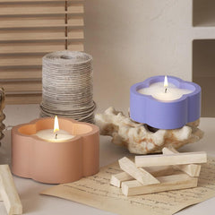 RKPM HOMES Candles Holders Resin Mold I 3D Four Leaf Clover Shape Concrete Silicone Epoxy Casting Mould I for DIY Handmade Necklace Art Crafts Jewelry Storage Box Ring Trinket Container Plant Holder (Small)