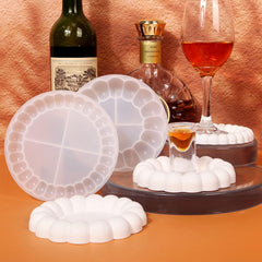 RKPM HOMES Bubble Coaster Mould I Silicone Round Epoxy Resin Deep Casting Tray I Ashtray Mold for Homemade Ornament DIY Art Crafts Jewelry Storage Box Ring Trinket Container Table Decoration (2 Size)