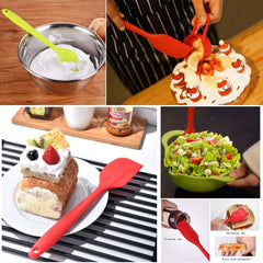 RKPM HOMES Silicone Spatula - Basting Brush Set, Heat Resistant Silicone Kitchen Utensils Set for Baking, Cooking & More, One-Piece Design - Nonstick - Dishwasher Safe - Multi Color (2 Pcs) 21 Cm