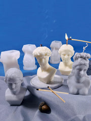 RKPM HOMES Body Shape Candle Molds I 3D Fondant David Portrait Shape Silicone Epoxy Mould I for DIY Handmade Ornament Chocolate Cake Décor Aromatherapy Soap Resin Art Craft Home Decoration (A)