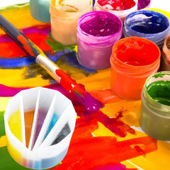 RKPM HOMES 4 Split Cup with 10 wooden sticks, 1 Cup, and 2 Stirring Stick I 2-5 Channels Dividers I for Multicolor DIY Pours with Resin, Paint, Art Crafts Fluid Epoxy Oil Painting Making – Pack of 17