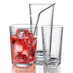 RKPM Stainless Steel Straws, Reusable Drinking Straws Eco-Friendly for 250-800 ML Tumblers Cups Mugs Cold Beverage with FDA Grade (2 Straight - 2 Bend with Cleaning Brush)