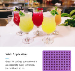 RKPM HOMES Mini Round Shape Ice Cube Mold I Multi-Purpose Reusable 3D Cylinder Silicone Ice Maker Mould Tray I for DIY Handmade Chocolate Cake Décor Jelly Soap Candy Cupcake Gummy Baking – 88 Cavity