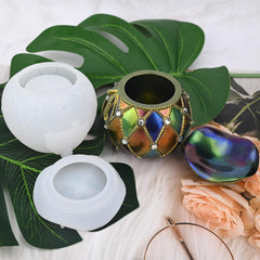 RKPM HOMES Box Resin Molds I Crystal Silicone Epoxy Casting Mould with Lid I Jar Mold for DIY Handmade Necklace Earring Art Crafts Jewelry Storage Box Ring Trinket Container (Drop)